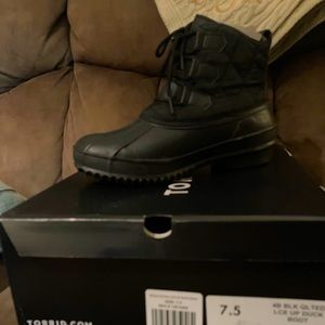 Brand New Torrid black Duck Boots 7.5